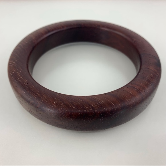 Handmade African Padauk Wooden Bangle Bracelet - Picture 5 of 16